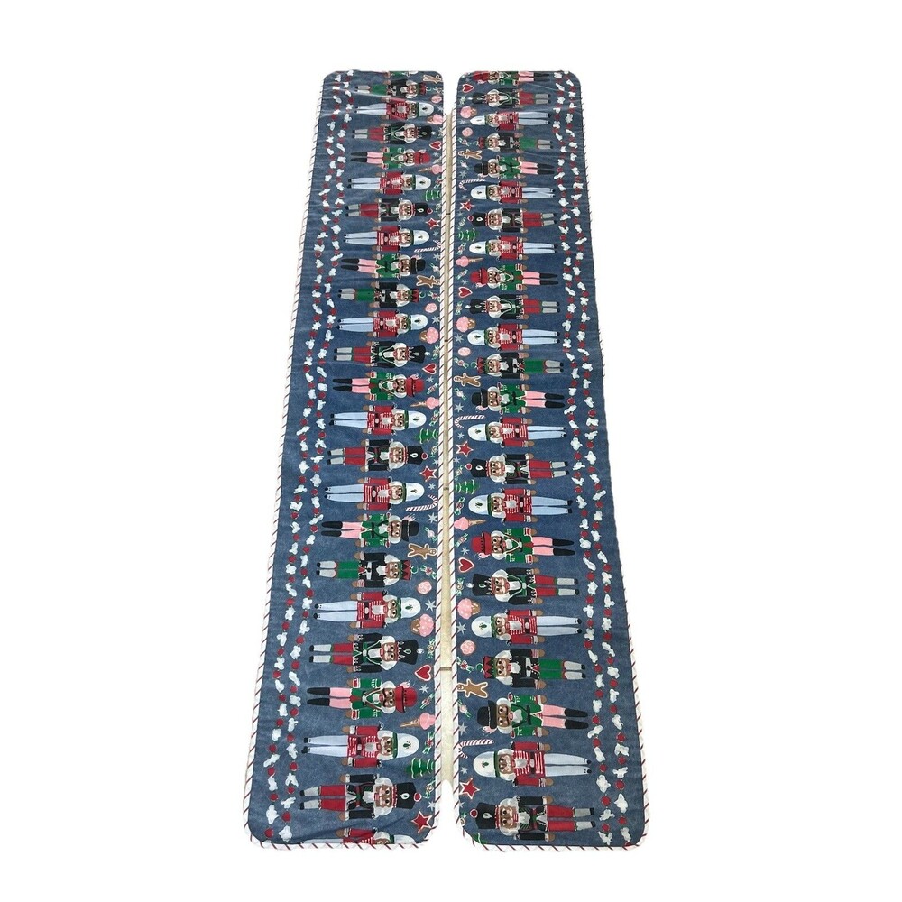 Vintage NUTCRACKERS Christmas Table Runner  13"x70" Set Of 2